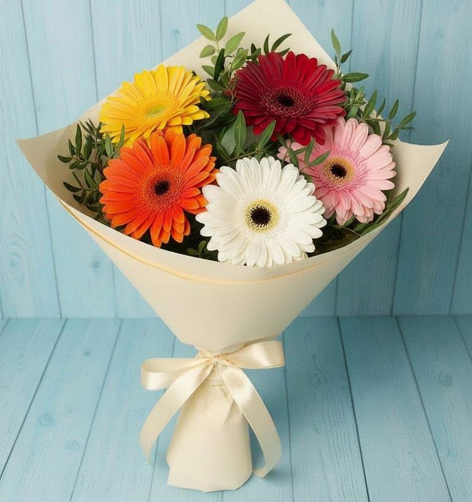 Букет цветов из: Герберы в Лесогорском