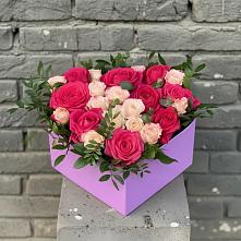 Цветочная композиция из Розы в коробке #REPLACE_PRED# Лесогорском