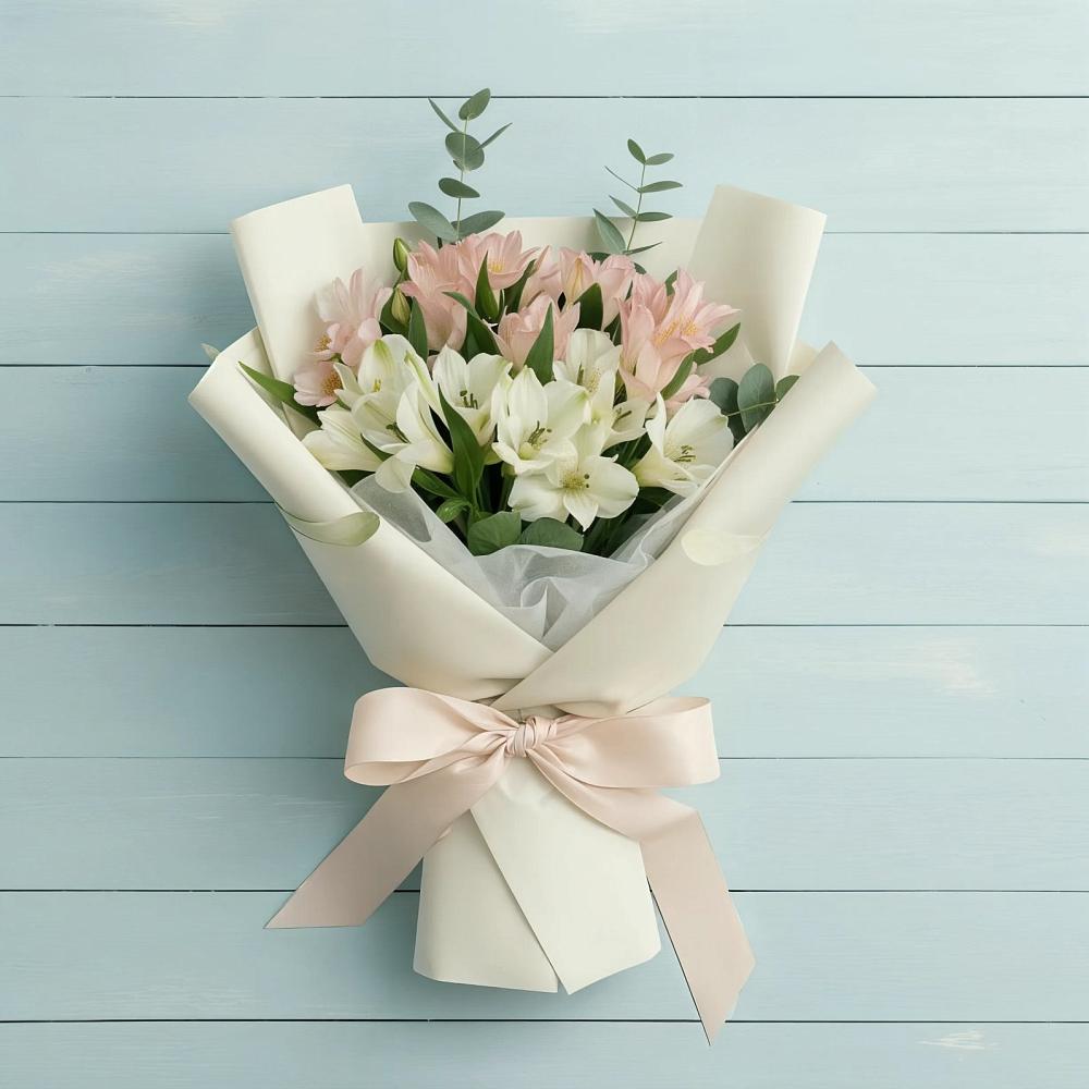 Букет цветов из: Альстромерии в Лесогорском