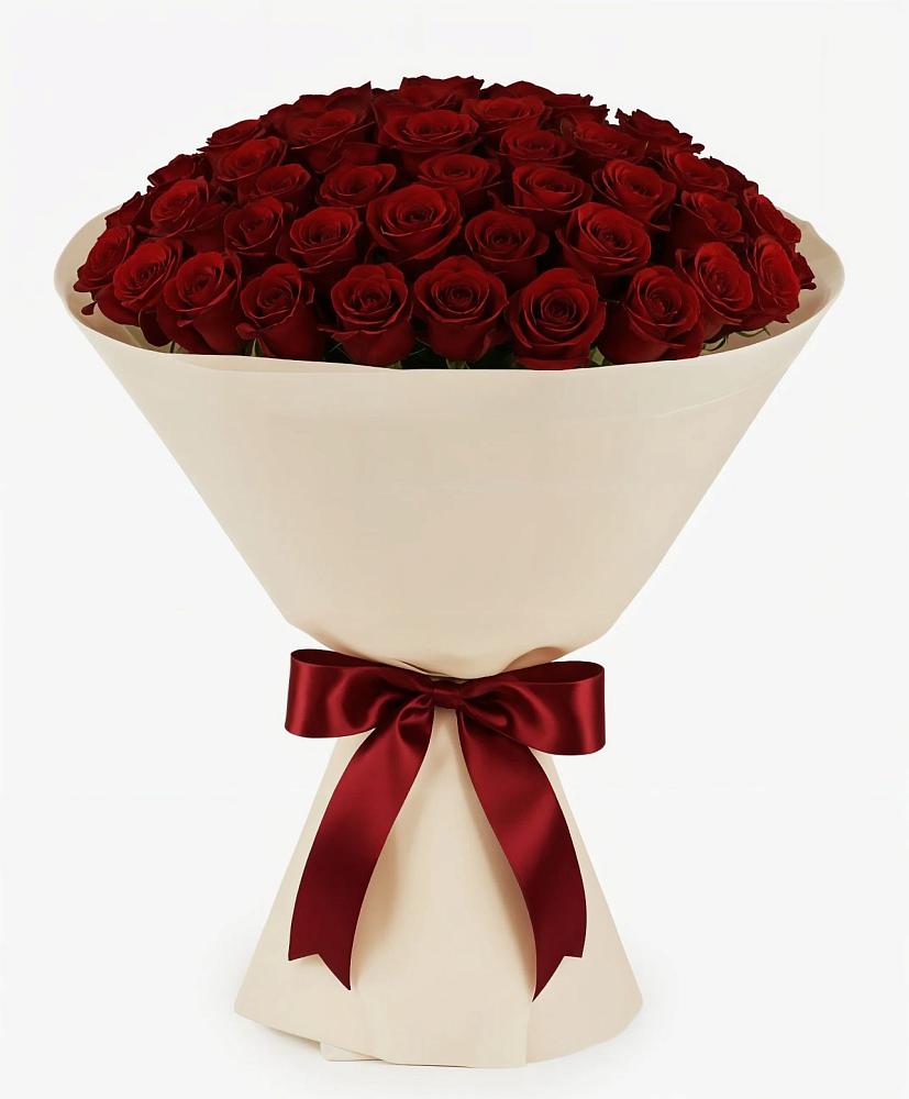 Букет 101 Бордовая роза Блэк Бакарра в Лесогорском