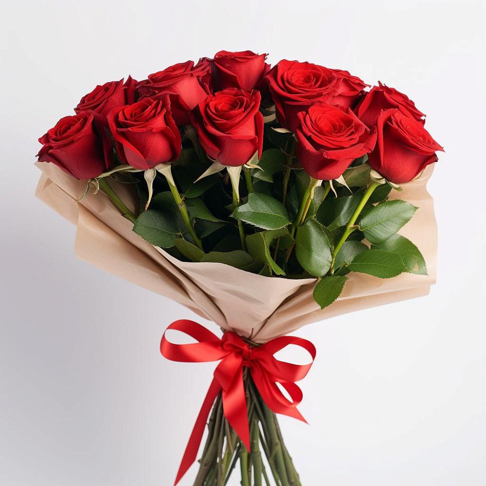 Букет 11 Красных роз Эдлесс Лав в Лесогорском